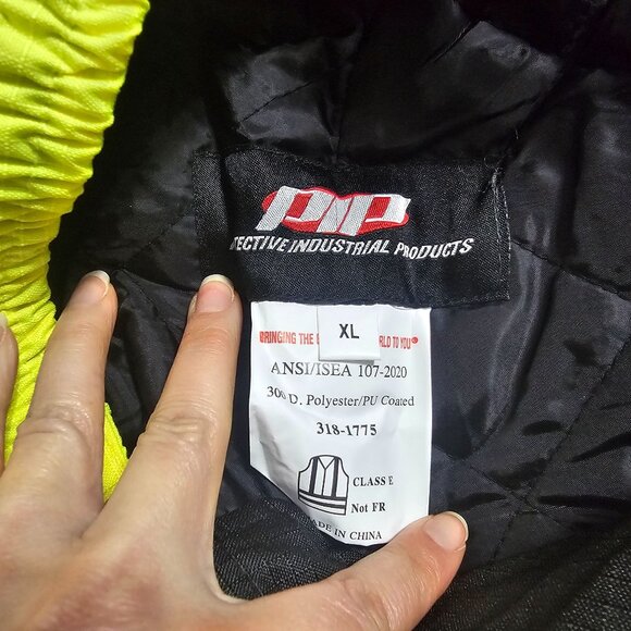 PIP Insulated Bib Overalls Sz XL High Visibility Pockets Reflective Ripstop - Picture 4 of 12